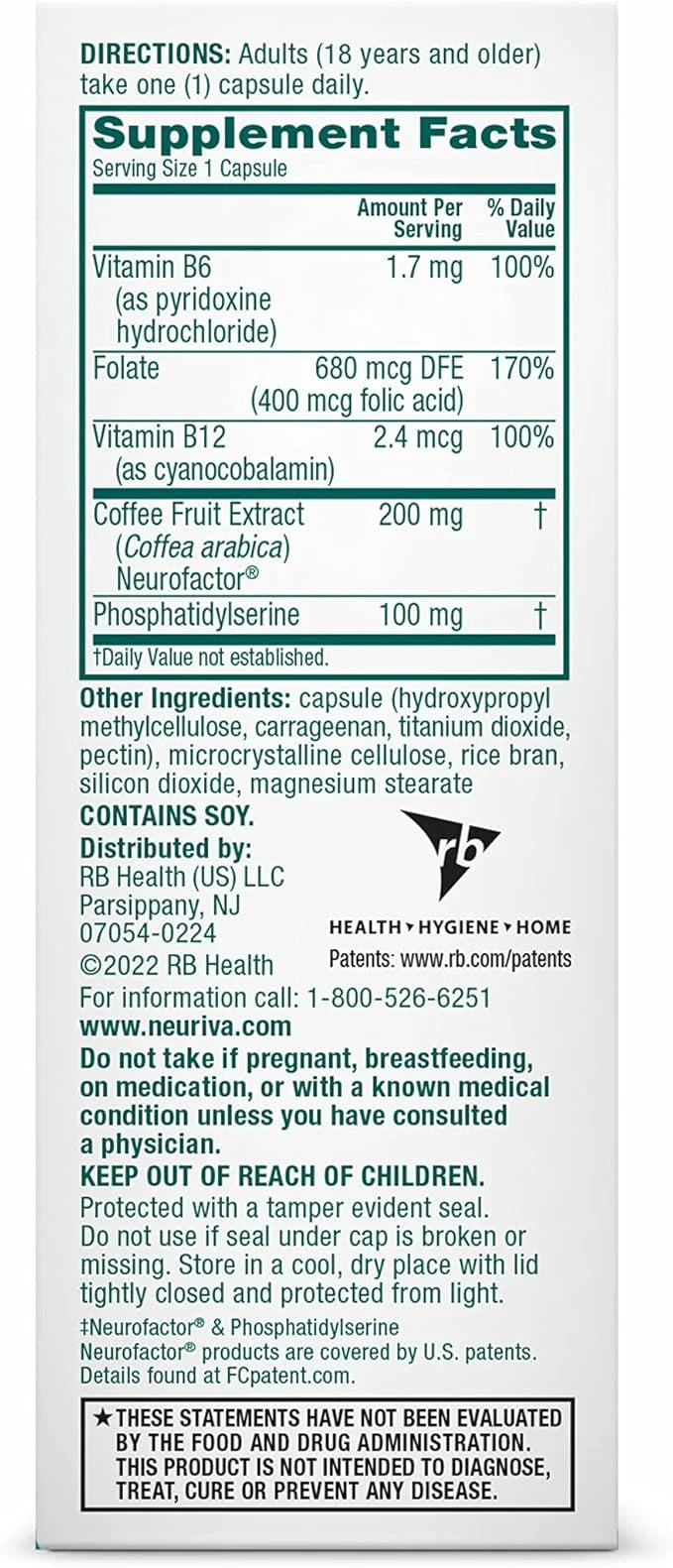 NEURIVA Plus Brain Supplement for Memory and Focus Clinically Tested Nootropics for Concentration for Mental Clarity, Cogn...
