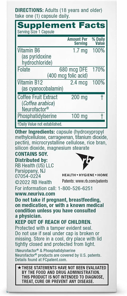NEURIVA Plus Brain Supplement for Memory and Focus Clinically Tested Nootropics for Concentration for Mental Clarity, Cogn...