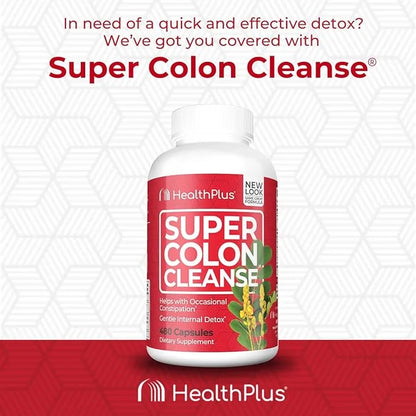 Health Plus Super Colon Cleanse: 10-Day 12 Cleanses, 480 Capsules