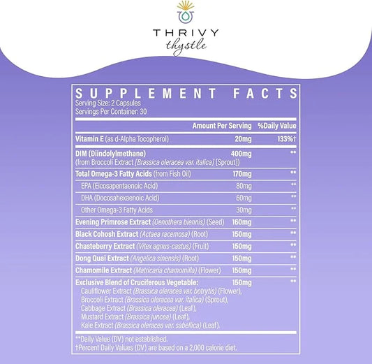 Liposomal DIM Supplement - 1500 mg Women DIM Supplement - Estrogen Supplements Contain Vitamin E, Evening Primrose, Black ...