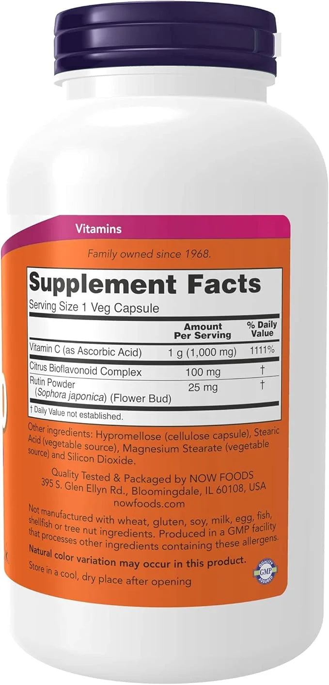 NOW Supplements, Vitamin C-1,000 with 100 250 Veg