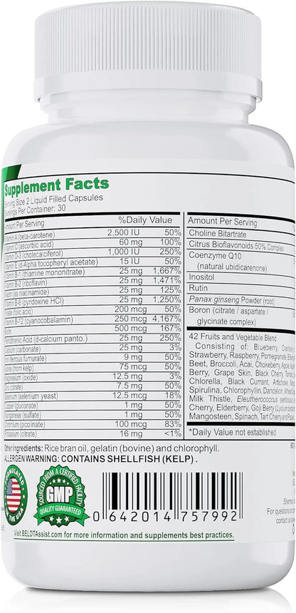 PRIZM Multivitamin for Men and Women 29 Vitamins 42 Fruits B6 B12-60 B12-60 Liquid