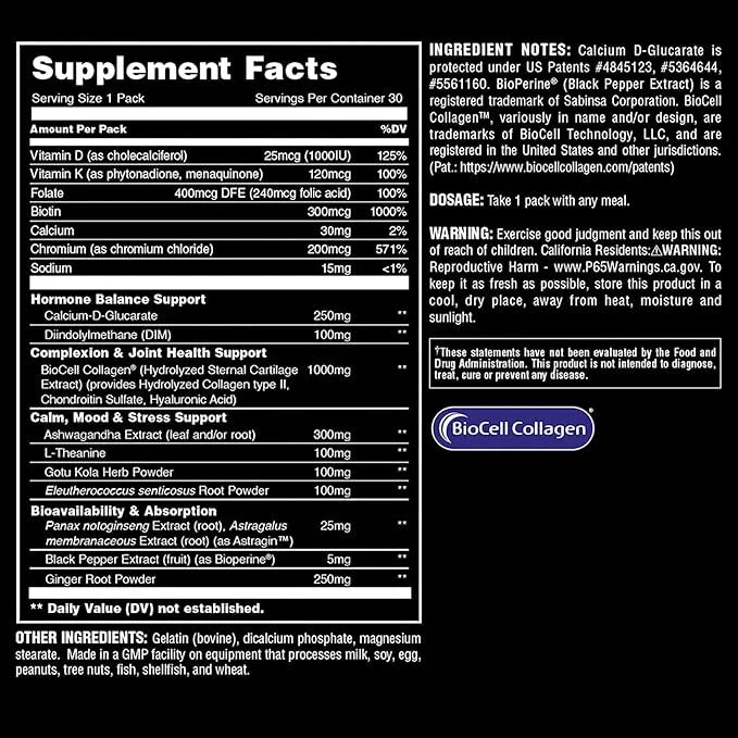 Animal Power Balance – Women's Alpha F Comprehensive Formula – Supports Hormonal Balance, Complexion, Hair, Nails, Mood an...