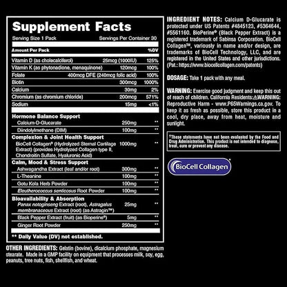 Animal Power Balance – Women's Alpha F Comprehensive Formula – Supports Hormonal Balance, Complexion, Hair, Nails, Mood an...