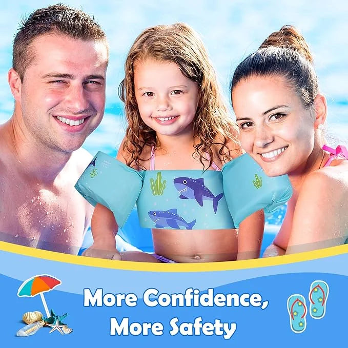 Moko Toddler Swim Vest for Kids, 20-50 lbs/22-66 lbs Clearance Swim Arm Band Cartoon Swimming Wings Pool Float Vests Sleev...