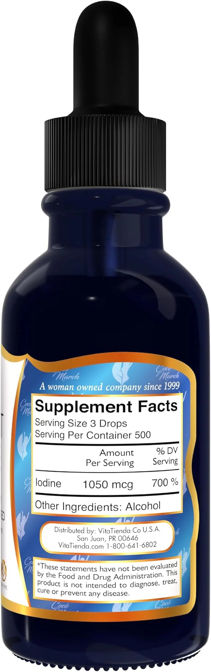 Coco March Nascent Iodine-Magnetized Iodine High Concentration, Thyroid & Metabolism Support, Gluten Free, Keto Friendly, ...