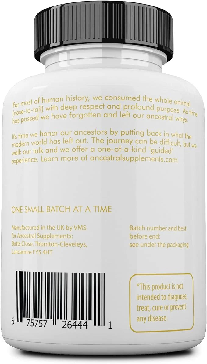 Ancestral Supplements Grass Fed Beef Living Collagen Nutritional Powder Supplement, 3000mg, Promotes Healthier, Younger Lo...
