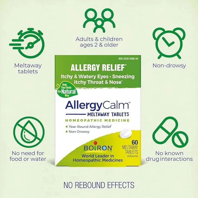 Boiron AllergyCalm Tablets for Relief from 120 Count
