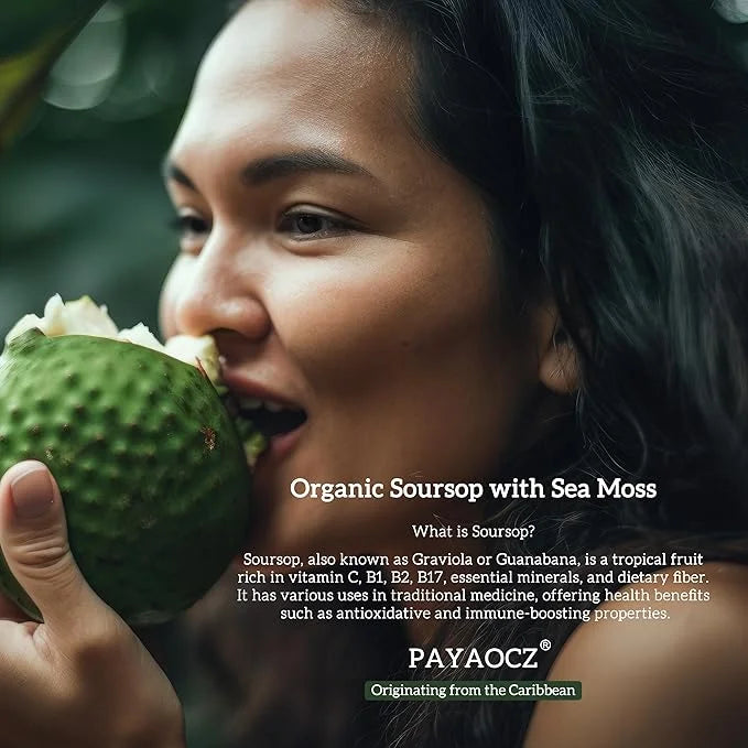 (1 Pack) Soursop Liquid Drops Plus Sea Moss Extract, Graviola Soursop Bitters Liquid Extract for Cell Support & Regenerati...