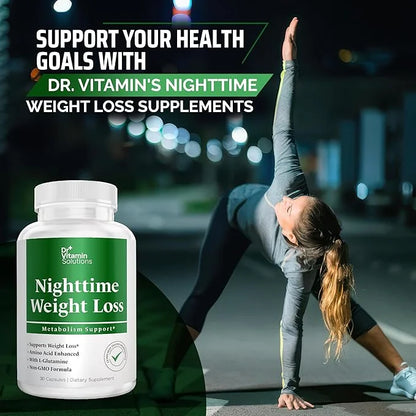 DR. Vitamin Nighttime Fat Burner Supplements - Appetite Suppressants for Weight Loss - Night-Time Fat Burner for Women and...