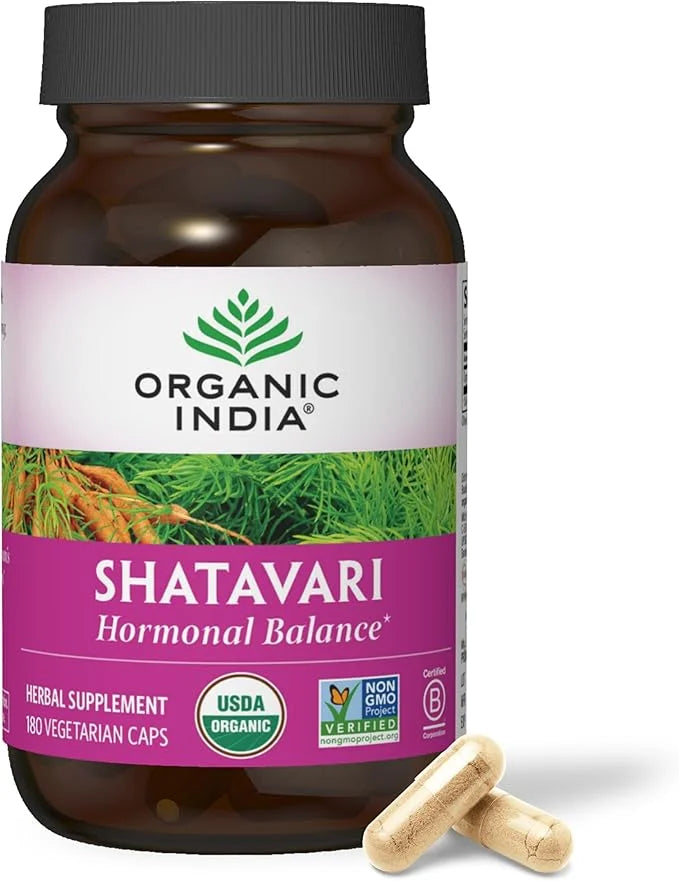 ORGANIC INDIA Shatavari Capsules - Herbal Supplement, Supports Hormonal Balance, Immune System Support, Vegan, Gluten-Free...