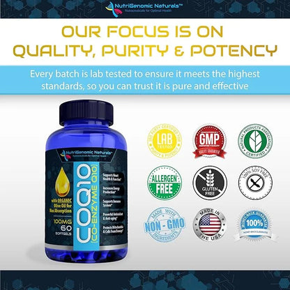 CoQ10, Coenzyme Q10, HIGHEST ABSORPTION 100mg, 60 60 Softgels,