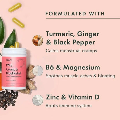 Rael PMS Supplement, Hormone Balance for Women, Relief from Menstrual Cramps, Period Bloating, Mood Swings Treatment with ...