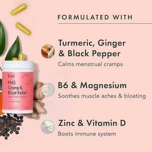 Rael PMS Supplement, Hormone Balance for Women, Relief from Menstrual Cramps, Period Bloating, Mood Swings Treatment with ...