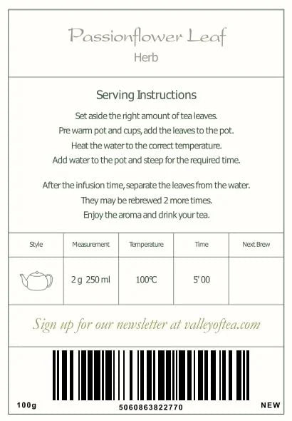 Passion Flower Tea Organic Calming