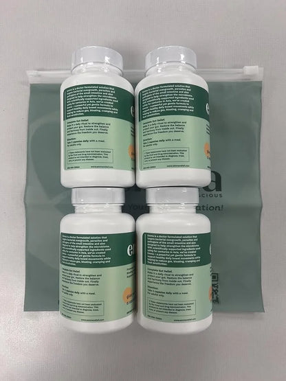 Emma Gut Health - 4 Pack - Gas and Bloating Relief, Constipation, Leaky Gut Repair - Gut Cleanse & Restore Digestion - Reg...