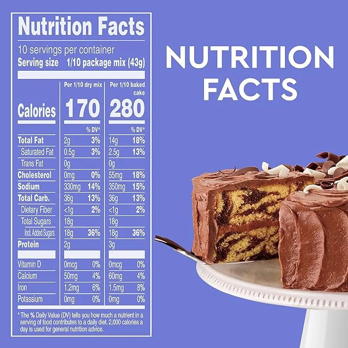 Duncan Hines Signature Cake Mix, Fudge Marble, 15.25 oz - Product Image
