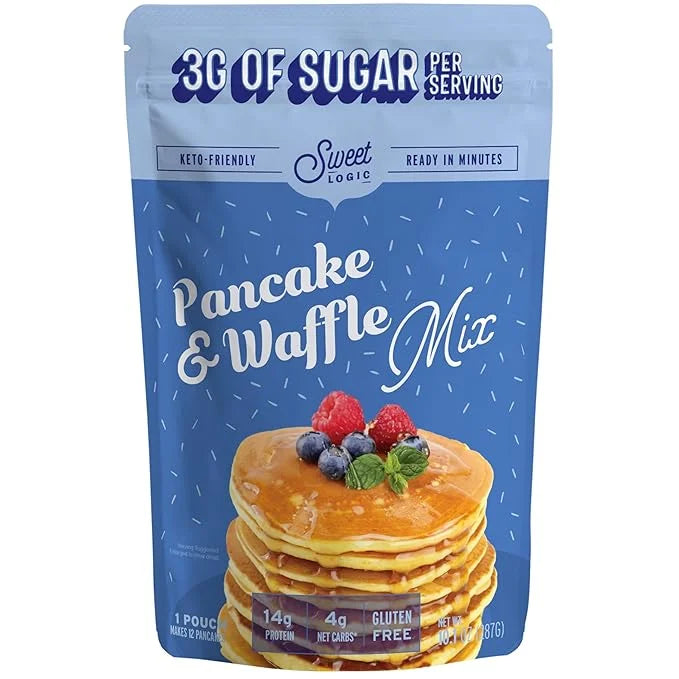 SWEET LOGIC Keto Pancake and Waffle Mix | Delicious Keto Baked Goods With Just 1-2G Net Carbs Per Serving | Gluten Free, N...