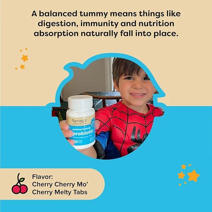 Renzo's Kids Probiotic 60 Cherry-Flavored