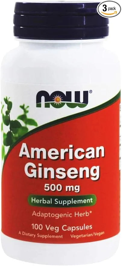 NOW Foods American Ginseng, 100 Capsules, 500 mg 3)