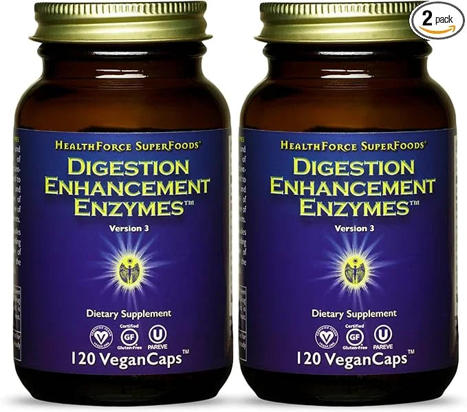 HEALTHFORCE SUPERFOODS Digestion Enhancement Enzymes 120 Vegan 2)