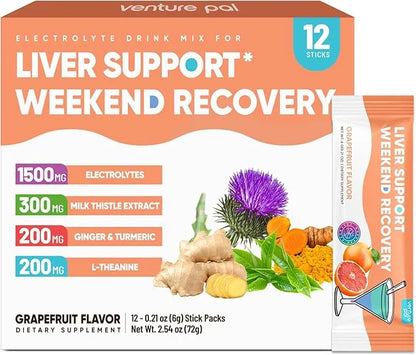 Venture Pal Liver Cleanse Detox & Repair, Liver Support with Milk Thistle + Ginger & Turmeric + L-Theanine + 5 Vitamins & ...