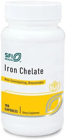 Klaire Labs Iron Bisglycinate Chelate Supplement - 30mg Ferrous Bisglycinate Chelate - Designed to be Well-Tolerated, Well...