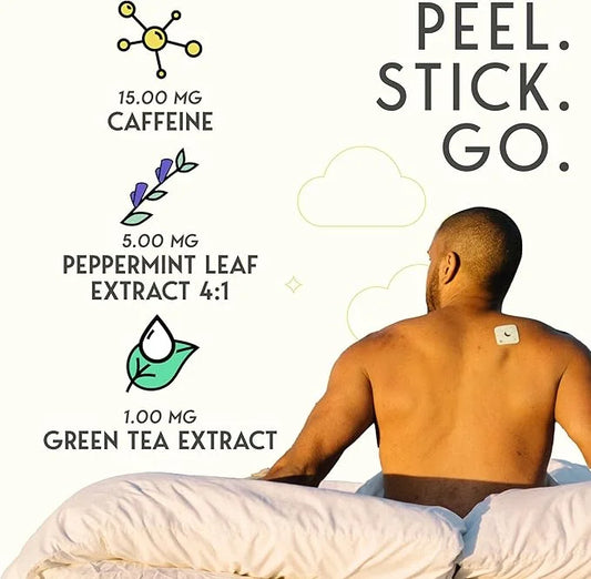 Klova Energy Patches with Caffeine, Green B3 and B6 -