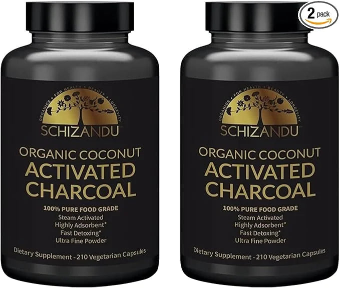 Activated Coconut Charcoal Capsules- Supports Health - Vegan, Organic, Non-GMO, No Additives - X-Large Bottle 210 Count - ...