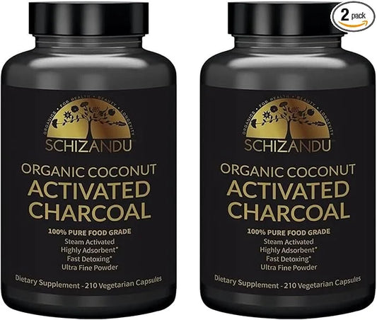 Activated Coconut Charcoal Capsules- Supports Health - Vegan, Organic, Non-GMO, No Additives - X-Large Bottle 210 Count - ...