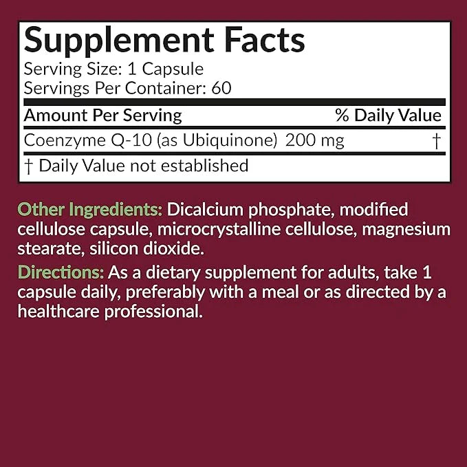 Futurebiotics CoQ10 200 MG Cellular Energy 60 Vegetarian