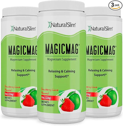 NaturalSlim Magicmag Pure Magnesium Citrate Powder – Stress, Constipation, Muscle, and Heart Support | Natural Strawberry ...