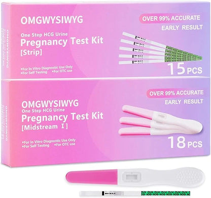 Early Detection Pregnancy Test Kits 33 Counts, x18, Hcg x15, Ultra 2 Ways Check(18+15 Counts)