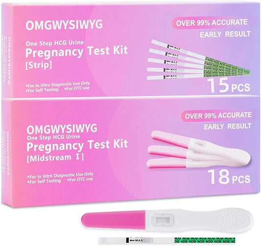 Early Detection Pregnancy Test Kits 33 Counts, x18, Hcg x15, Ultra 2 Ways Check(18+15 Counts)