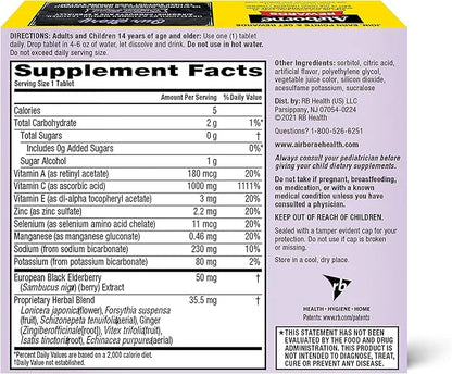 Airborne Elderberry + Zinc & Vitamin 30 Fizzy