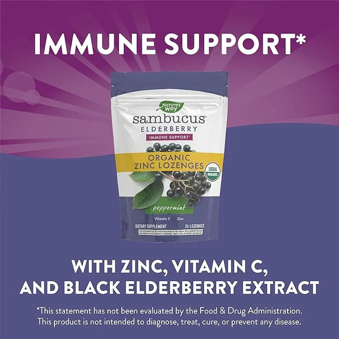 Nature’s Way Sambucus Zinc Lozenges 24 Lozenges