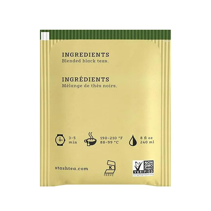 Stash Tea Super Irish Breakfast Black Tea - Caffeinated, Non-GMO Project Verified Premium Tea with No Artificial Ingredien...