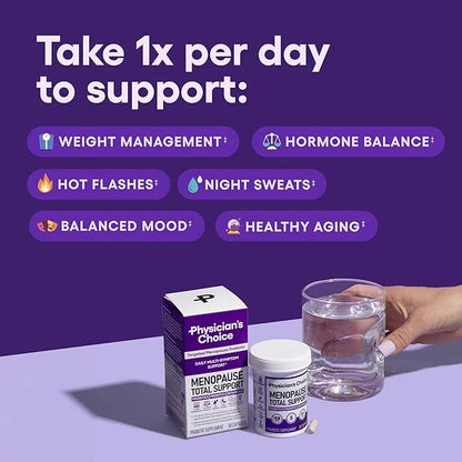 Physician's CHOICE Menopause Probiotic Supplement for Women - Supports Hormone Balance, Hot Flashes, Night Sweats, Weight ...