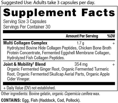 Collagen Pills for Joint Support by Ancient Nutrition, Multi Collagen Capsules 90 Ct, Joint + Mobility, Supports Joints, S...