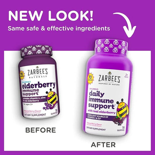 Zarbee's Children's Elderberry Immune Support Gummies 70 Count