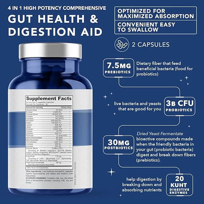 4-in-1 Prebiotic Probiotic & Postbiotic 60 Capsules