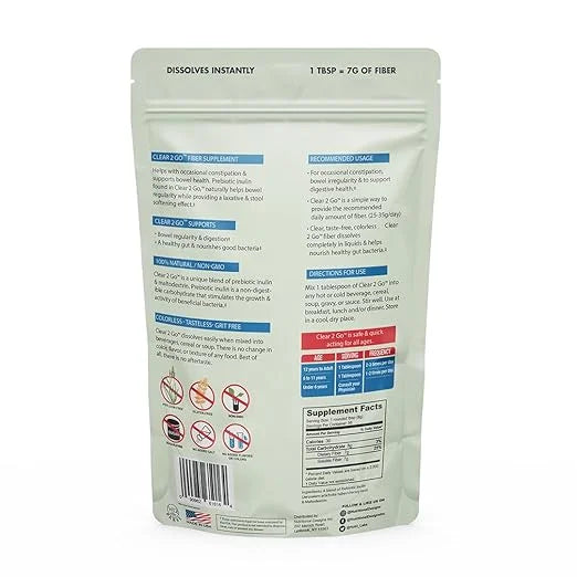 Clear 2 Go Prebiotic Inulin Fiber Supplement