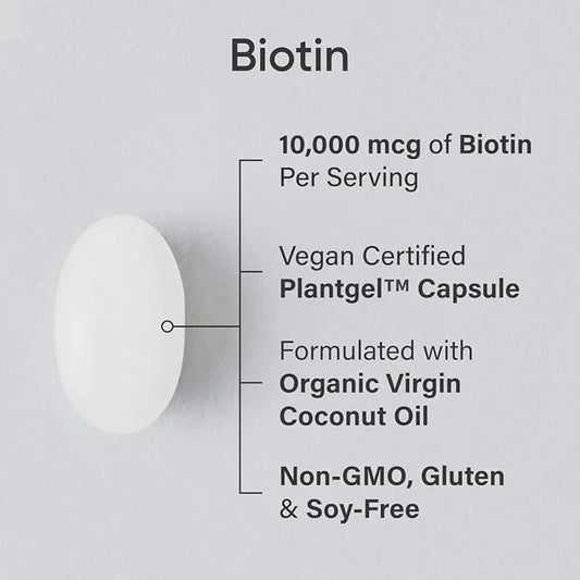 Sports Research Vegan Biotin 10,000mcg B7 for 30 Softgels