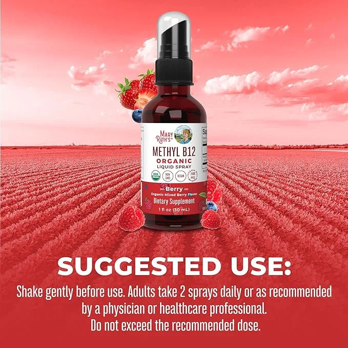 MaryRuth Organics Vitamin B12 Spray B12 Liquid B12 Vitamin 1 Fl