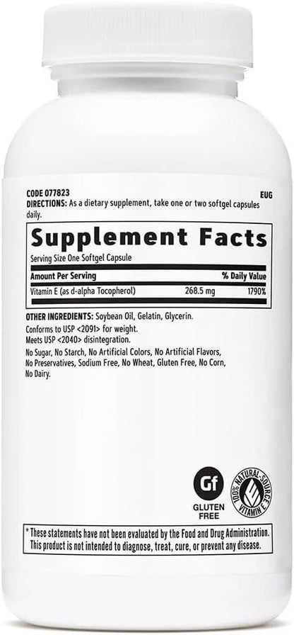 GNC Vitamin E 400IU, 180 Softgels,