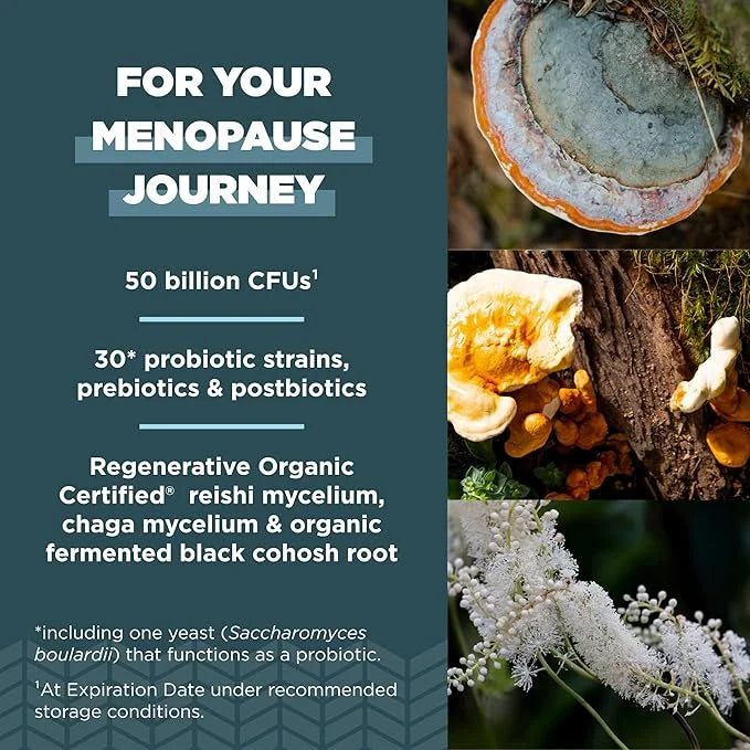 Ancient Nutrition Regenerative Organic Certified Probiotics for Menopause Support, Probiotics Menopause Support, Healthy D...