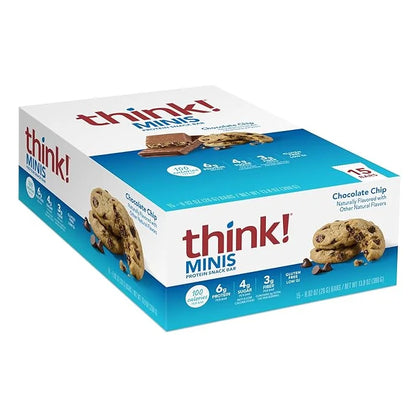 think! Minis Protein Snack Bar, Gluten Free, Chocolate Chip, 15 Count - Product Image