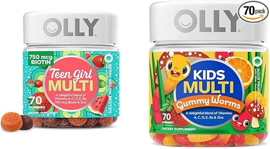 OLLY Teen Girl Multi Gummy, Kids 35 & 45 Day