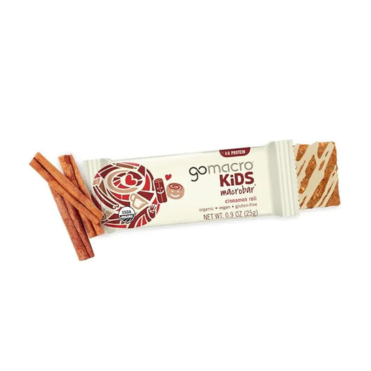 GoMacro Kids MacroBar Organic Vegan Snack Bars - Cinnamon Roll (0.90 Ounce Bars, 7 Count) (Pack of 2) - Product Image