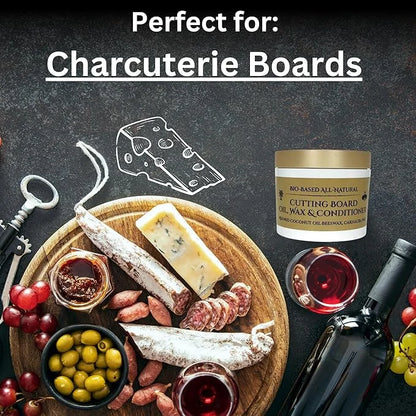 Wood Cutting Board Oil, Wax, and Conditioner. Food-Grade Mineral Oil Alternative. Refined Coconut Oil (MCT), Beeswax, and ...